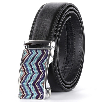 Luksuzni remen s automatskom kopčom u više boja za muškarce Modni dizajnerski remeni od prave kože od kravlje kože Muški ležerni remen oko struka B288