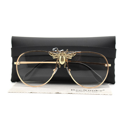 Πολυτελή κλασικά γυαλιά ηλίου Bee Vintage Γυναικεία σχεδιαστής μόδας Pilot Γυαλιά ηλίου Ανδρικά ρετρό ντεγκραντέ αντιανακλαστικές αποχρώσεις προσωπίδα