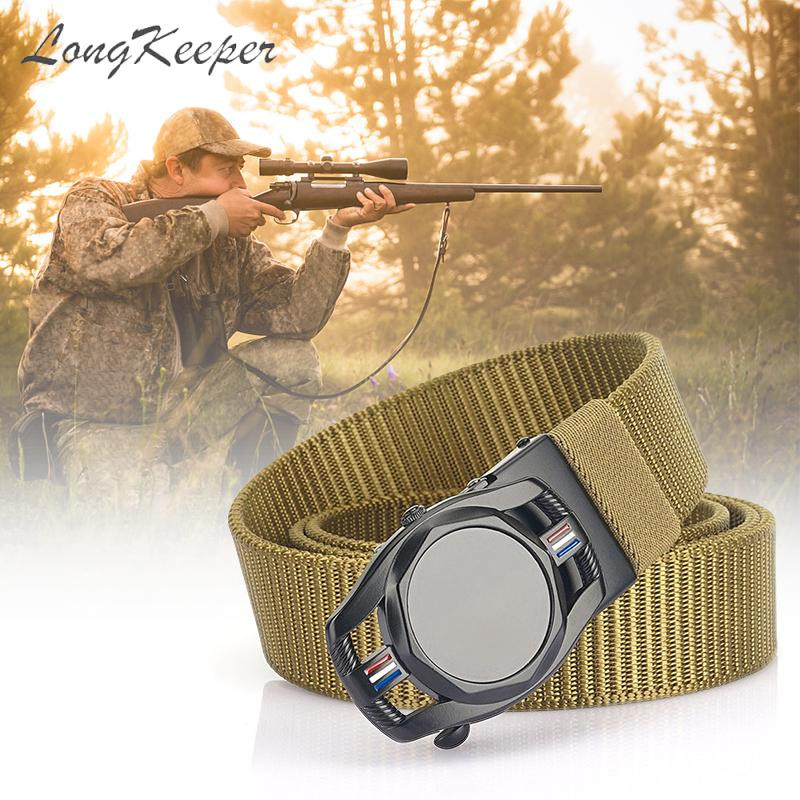 Muški platneni remen s automatskom kopčom Vojni lov na otvorenom Taktički višenamjenski borbeni ležerni najlonski pleteni remen za hlače Muški remeni