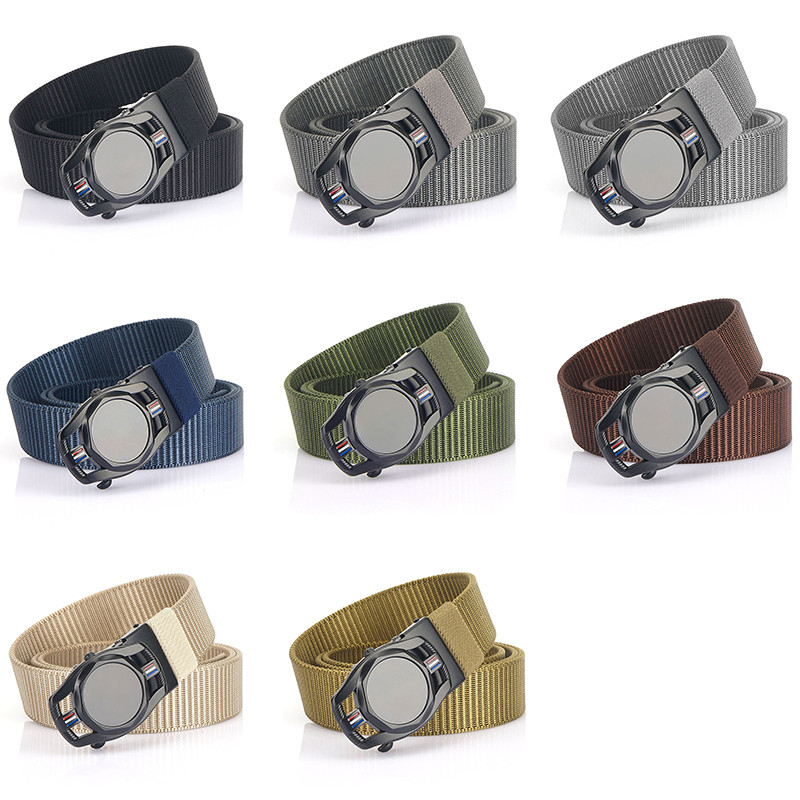 Muški platneni remen s automatskom kopčom Vojni lov na otvorenom Taktički višenamjenski borbeni ležerni najlonski pleteni remen za hlače Muški remeni