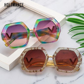 HOLTMANCE 2022. Nove četvrtaste sunčane naočale s plastičnim okvirom za žene Vintage brand dizajn teksturirane smeđe ženske sunčane naočale UV400