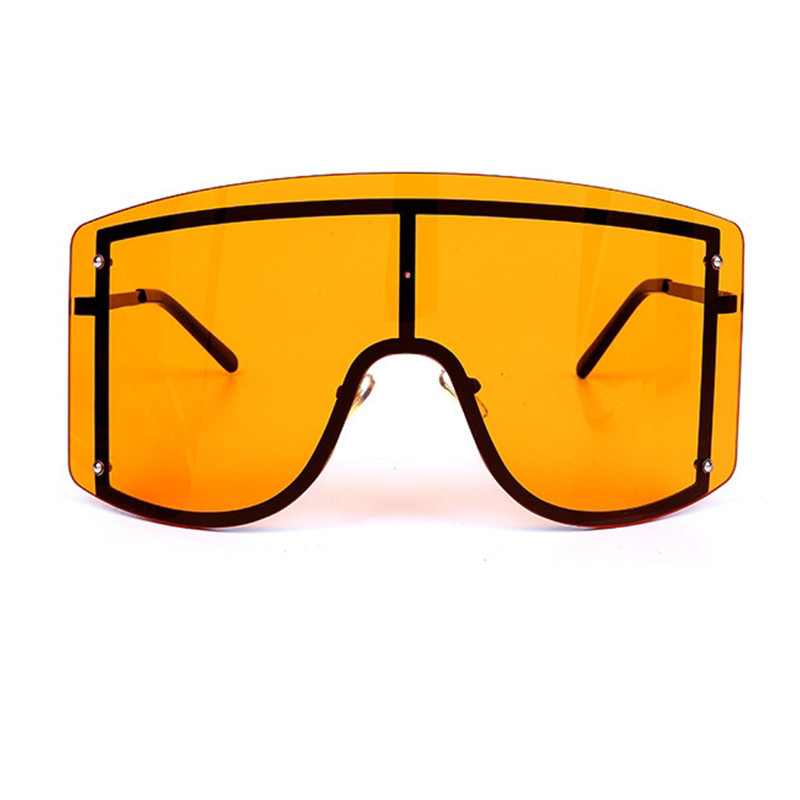 Oversize akiniai nuo saulės moteris 2020 Prabangūs be rėmelių Madingi Gamintojas Gradientiniai akiniai nuo saulės moteriški metaliniai Juodi Akiniai Gafas de sol