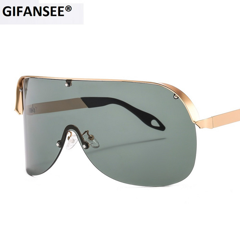 Prevelike sunčane naočale bez okvira Žene Muškarci 2023. Nova jednodijelna maska s vizirom za leće Otporna na vjetar Luksuzne crne velike sunčane naočale Jedinstvena sjenila