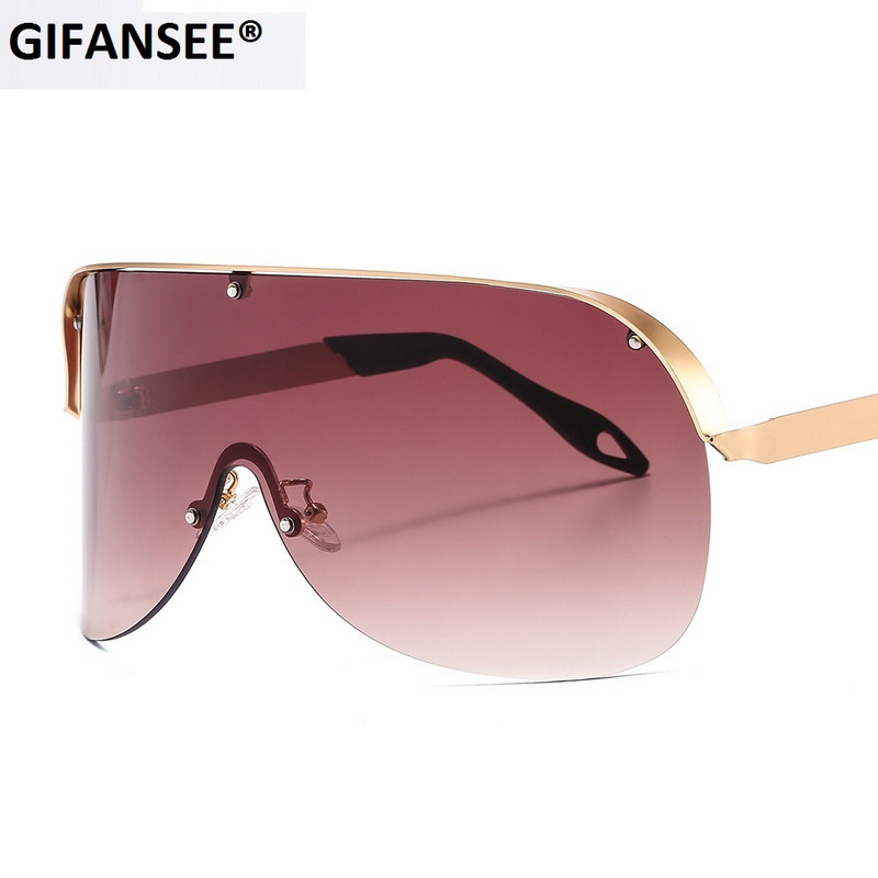 Prevelike sunčane naočale bez okvira Žene Muškarci 2023. Nova jednodijelna maska s vizirom za leće Otporna na vjetar Luksuzne crne velike sunčane naočale Jedinstvena sjenila