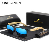 KINGSEVEN brändi originaalse disainiga alumiinium+bambusest naturaalsest puidust käsitsi valmistatud päikeseprillid meeste polariseeritud prillid naiste päikeseprillid