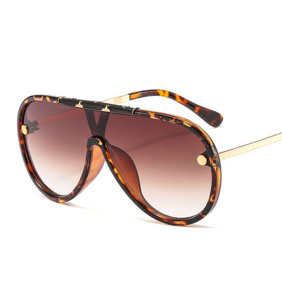 Stílus Steampunk nagy keretű napszemüvegek női minőségi férfi napszemüvegek egyrészes szélvédő egyrészes színes filmes napszemüvegek