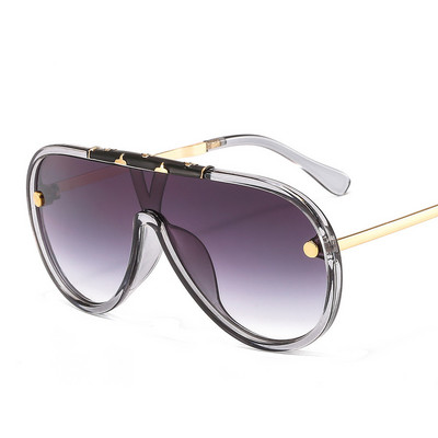 Stílus Steampunk nagy keretű napszemüvegek női minőségi férfi napszemüvegek egyrészes szélvédő egyrészes színes filmes napszemüvegek