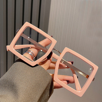 Υπερμεγέθεις σκελετοί γυαλιών για γυναίκες Μοντέρνα κλασικά τετράγωνα διαφανή οπτικοί φακοί υπολογιστή Γυαλιά Γυαλιά Clear Lens