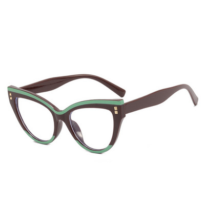 Νέα μόδα γυναικεία επώνυμα επώνυμα γυαλιά σχεδιαστών για γυναικείες ρετρό διακοσμητικές κορνίζες με καρφιτσωμένο μάτι Cat Clear Reading Υπολογιστής ματιών κορυφαίας ποιότητας