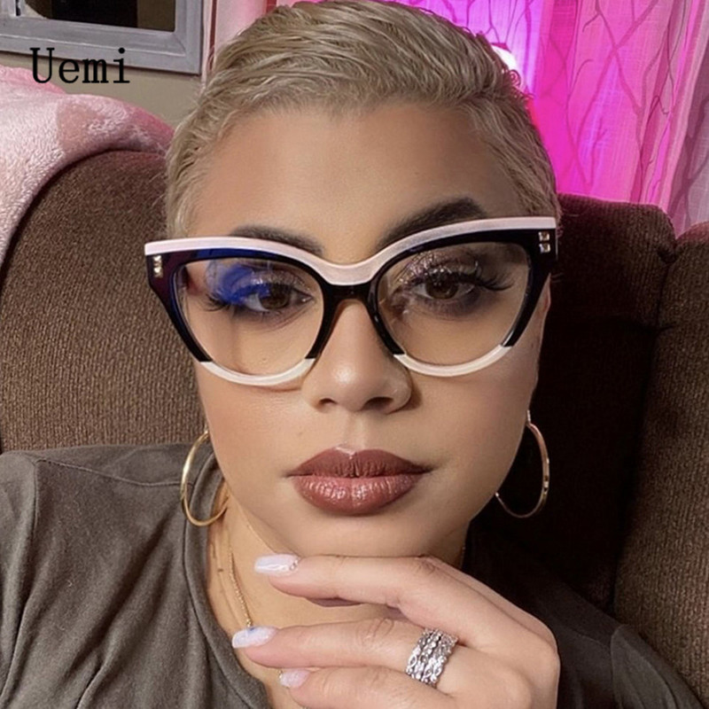 Νέα μόδα γυναικεία επώνυμα επώνυμα γυαλιά σχεδιαστών για γυναικείες ρετρό διακοσμητικές κορνίζες με καρφιτσωμένο μάτι Cat Clear Reading Υπολογιστής ματιών κορυφαίας ποιότητας