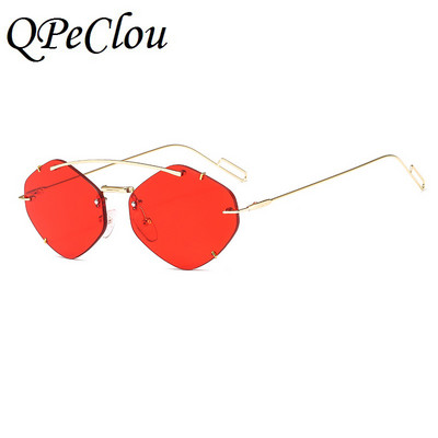 Nove modne moderne male sunčane naočale bez okvira Ženske marke Vintage Metal Punk sunčane naočale Muške nepravilne nijanse Oculos Feminino