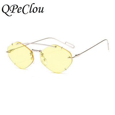 Nove modne moderne male sunčane naočale bez okvira Ženske marke Vintage Metal Punk sunčane naočale Muške nepravilne nijanse Oculos Feminino