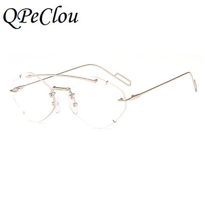 Nove modne moderne male sunčane naočale bez okvira Ženske marke Vintage Metal Punk sunčane naočale Muške nepravilne nijanse Oculos Feminino