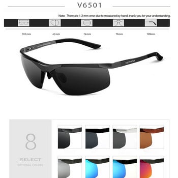 VEITHDIA Маркови дизайнерски мъжки слънчеви очила за спорт на открито, риболов, алуминиеви поляризирани UV400 лещи, слънчеви очила, очила за мъже 6501