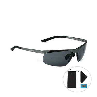 VEITHDIA prekės ženklo dizaineris vyrų lauko sportinės žvejybos akiniai nuo saulės aliuminio poliarizuoti UV400 lęšiai saulės akiniai vyrams 6501