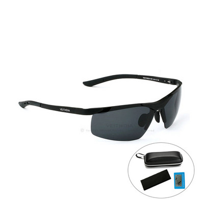 VEITHDIA prekės ženklo dizaineris vyrų lauko sportinės žvejybos akiniai nuo saulės aliuminio poliarizuoti UV400 lęšiai saulės akiniai vyrams 6501