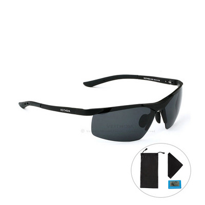 VEITHDIA prekės ženklo dizaineris vyrų lauko sportinės žvejybos akiniai nuo saulės aliuminio poliarizuoti UV400 lęšiai saulės akiniai vyrams 6501