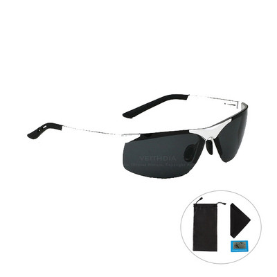 VEITHDIA prekės ženklo dizaineris vyrų lauko sportinės žvejybos akiniai nuo saulės aliuminio poliarizuoti UV400 lęšiai saulės akiniai vyrams 6501