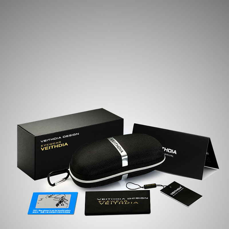 VEITHDIA prekės ženklo dizaineris vyrų lauko sportinės žvejybos akiniai nuo saulės aliuminio poliarizuoti UV400 lęšiai saulės akiniai vyrams 6501