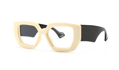 Vintage Square Big Frame Prillid Raam Moodne puitraamiga prillid Naistele Läbipaistvad optilised rohelised prillid