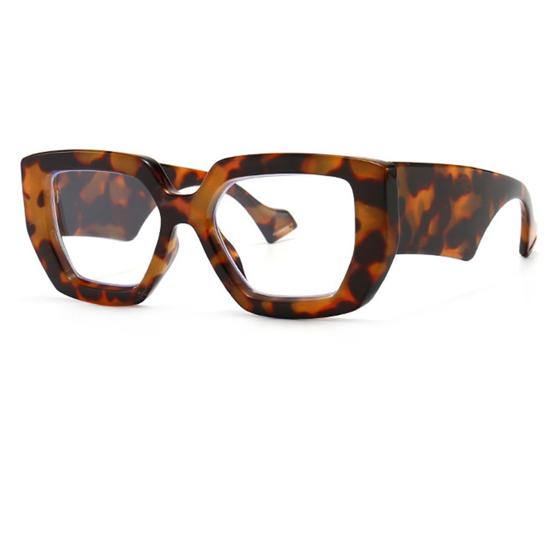 Vintage Square Big Frame Prillid Raam Moodne puitraamiga prillid Naistele Läbipaistvad optilised rohelised prillid