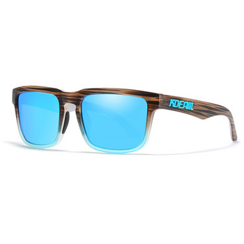 KDEAM Нови постъпления Цветни квадратни слънчеви очила за мъже Триизмерно лого на марката Поляризирани + UV400 защитни лещи с кутия