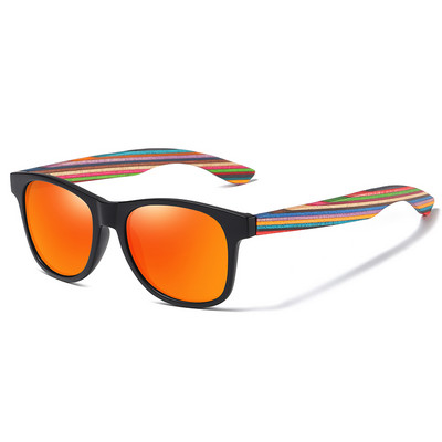 EZREAL polarizirani PC okvir s drvenim nogama sunčane naočale za muškarce ili žene Drvene ručke u boji