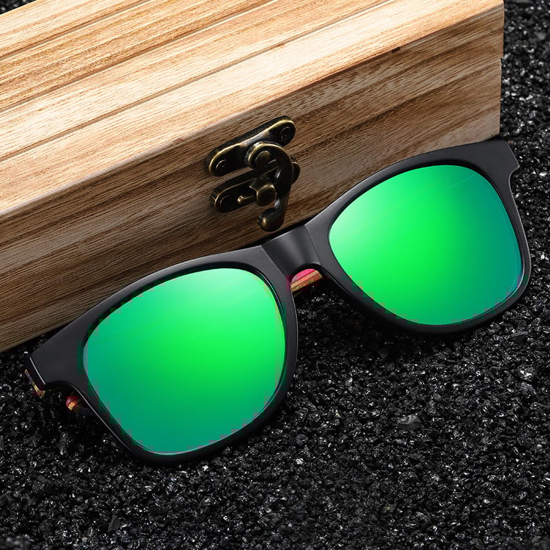 EZREAL polarizirani PC okvir s drvenim nogama sunčane naočale za muškarce ili žene Drvene ručke u boji