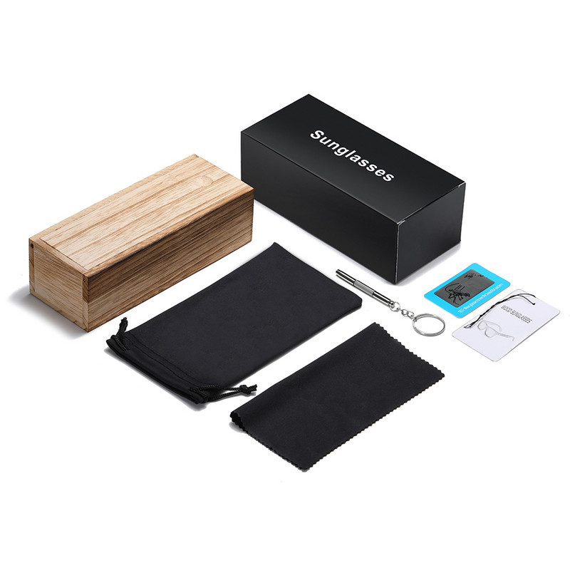 EZREAL polarizirani PC okvir s drvenim nogama sunčane naočale za muškarce ili žene Drvene ručke u boji