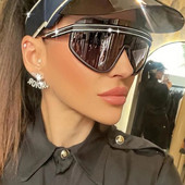 New Fashion Bărbați Femei Ochelari de soare supradimensionați cu cadru mare Pătrat Design de marcă de lux Ochelari de soare negri Ochelari de protecție vintage