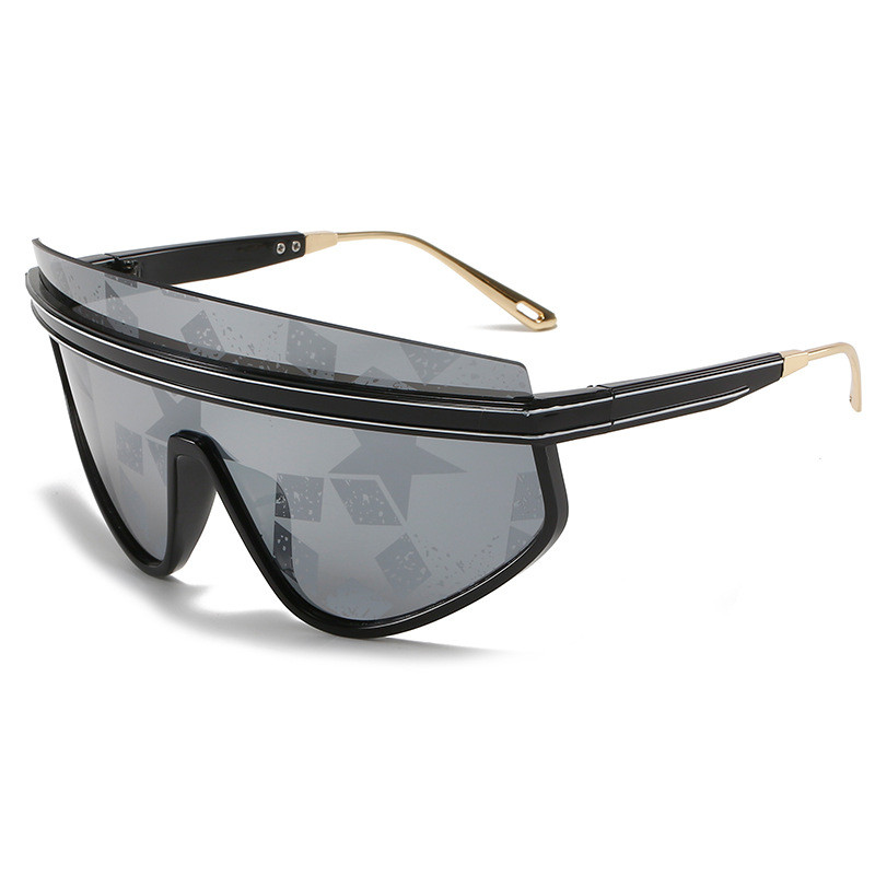 New Fashion Bărbați Femei Ochelari de soare supradimensionați cu cadru mare Pătrat Design de marcă de lux Ochelari de soare negri Ochelari de protecție vintage