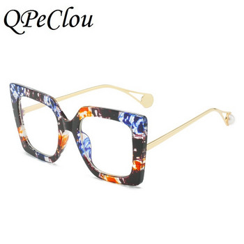 2022 Нова модна рамка за рисуване Оптични анти-сини очила Дамски реколта Големи квадратни очила Женски очила Oculos Feminino