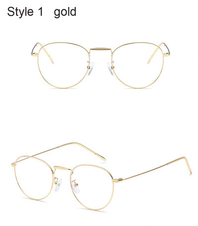 Γυαλιά Υπολογιστή 2023 Σκελετοί Γυαλιών Αντι Μπλε Φωτός Γυαλιά Μεταλλικά Γυαλιά Γυαλιά Γυναικείο Στρογγυλός Διαφανής Φακός Ψεύτικα Γυαλιά
