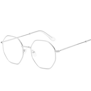 Ανδρικά Vintage Anti Blue Light Εξάγωνα Γυαλιά Σκελετός Γυναικείος Φακός Myopia Οπτικός Καθρέφτης Απλό Μεταλλικό Αντιμπλε Διαφανές Σκελετοί Γυαλιών