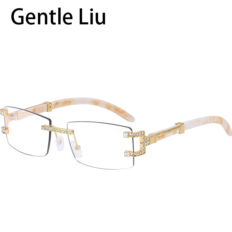 Ochelari de soare pătrați fără montură, retro 2022, ochelari de soare dreptunghiular de lux pentru bărbați, ochelari de soare vintage UV400