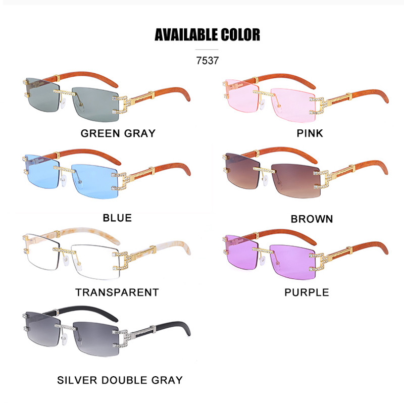 Ochelari de soare pătrați fără montură, retro 2022, ochelari de soare dreptunghiular de lux pentru bărbați, ochelari de soare vintage UV400