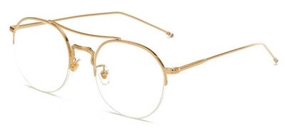 SHAUNA Klasické ručne vyrobené polokovové okuliare pre ženy, okrúhle okuliare, vintage pánske okuliare s čírymi šošovkami, rámy