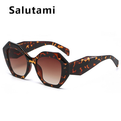 Antikék világos cukorka színű poligon négyzet alakú női szemüvegek Vintage új divatos műanyag átlátszó számítógépes szemüveg keret Leopard