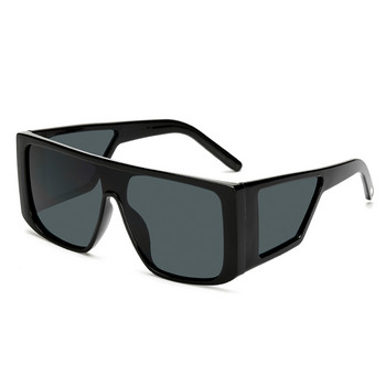 Луксозни маркови големи слънчеви очила Shield за мъже слънчеви очила с квадратна голяма рамка дамски 2019 ветроустойчиви Cool Black Shield очила