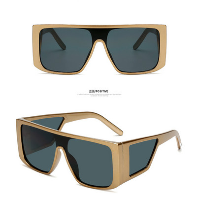 Prevelike Shield sunčane naočale luksuzne marke za muškarce četvrtaste sunčane naočale velikog okvira za žene 2019. Cool Black Shield naočale otporne na vjetar