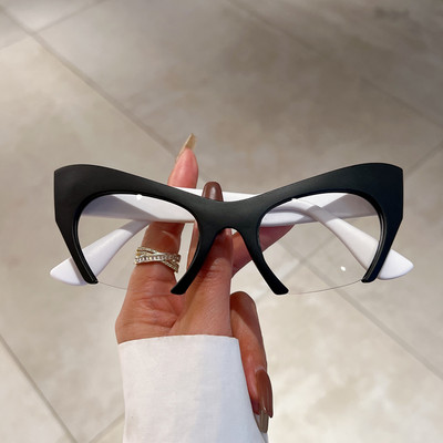 KAMMPT kassisilmad naiste prillid, raamid, mood, suured pooläärisega prillid, trendikad ülikerged kõrge kvaliteediga kaubamärgiga disainiga prillid