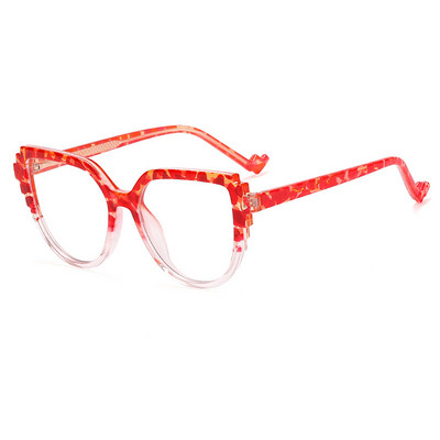 55323 Modne, popularne naočale protiv plavog svjetla Cat Eye Ženske velike okvire Leopard leće s dioptrijom, prilagodljive