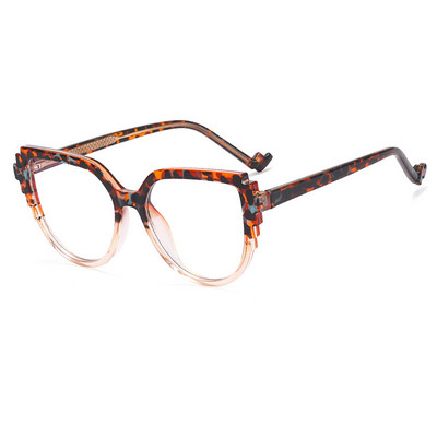 55323 Modne, popularne naočale protiv plavog svjetla Cat Eye Ženske velike okvire Leopard leće s dioptrijom, prilagodljive
