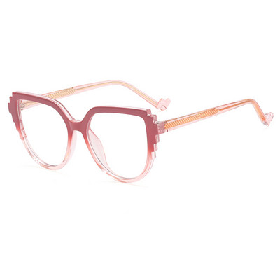 55323 Modne, popularne naočale protiv plavog svjetla Cat Eye Ženske velike okvire Leopard leće s dioptrijom, prilagodljive