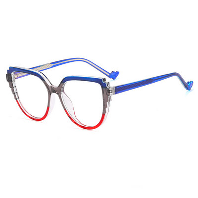 55323 Modne, popularne naočale protiv plavog svjetla Cat Eye Ženske velike okvire Leopard leće s dioptrijom, prilagodljive