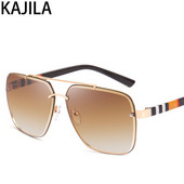 Kvadratiniai akiniai be rėmelių, vyriški 2023 m. prabangūs prekės ženklo madingi retro rėmeliai akiniai nuo saulės moterims senovinių akinių šešėliai UV400