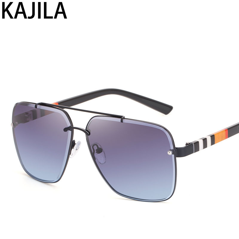 Kvadratiniai akiniai be rėmelių, vyriški 2023 m. prabangūs prekės ženklo madingi retro rėmeliai akiniai nuo saulės moterims senovinių akinių šešėliai UV400