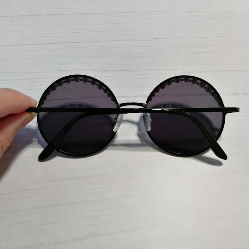 QPeClou Luksuzne okrugle sunčane naočale s biserima Ženska modna marka Zrcalne sunčane naočale Ženske 2018. Nove naočale Ženske Oculos UV400