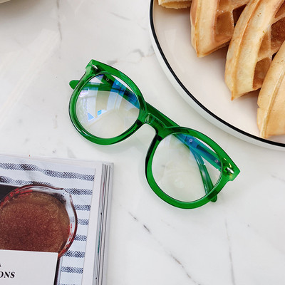 Rame de ochelari Ochelari rotunzi de computer Ochelari de vedere cu săgeată Nit Rame de ochelari pentru femei Ochelari de vedere optici de culoarea bomboană transparente