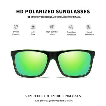 DUBERY Винтидж квадратни поляризирани слънчеви очила Мъжки модни зелени огледални нюанси Мъжки UV защита Спортни слънчеви очила за мъже